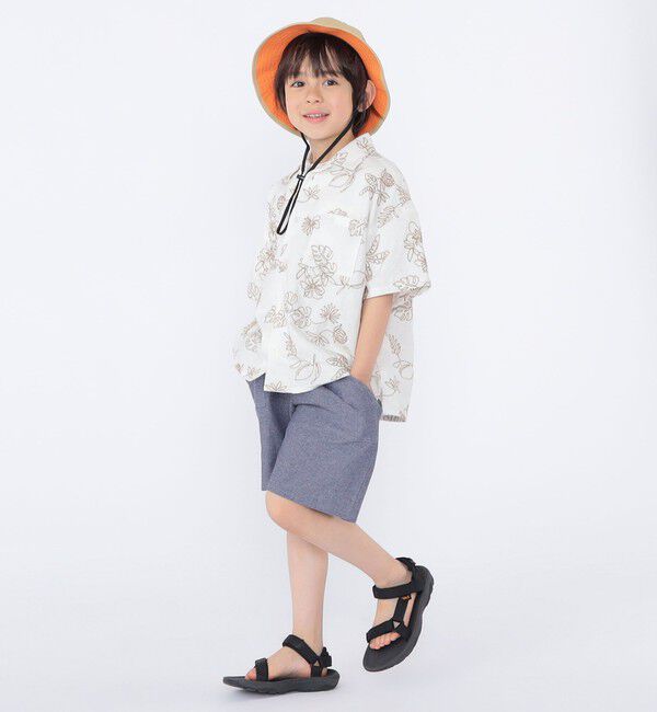 SHIPS KIDS「SHIPS KIDS:100～130cm /エンブロイダリー オープンカラー シャツ」|シャツ・ブラウス|