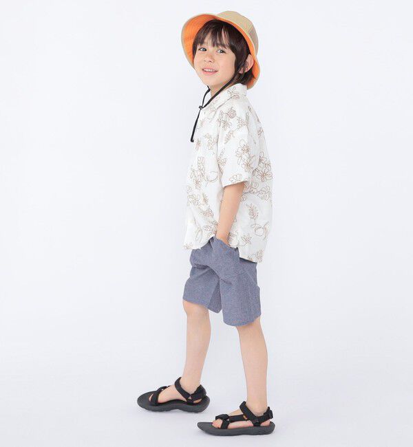 SHIPS KIDS「SHIPS KIDS:100～130cm /エンブロイダリー オープンカラー シャツ」|シャツ・ブラウス|