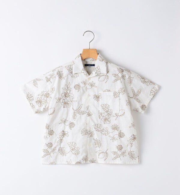 SHIPS KIDS「SHIPS KIDS:100～130cm /エンブロイダリー オープンカラー シャツ」|シャツ・ブラウス|