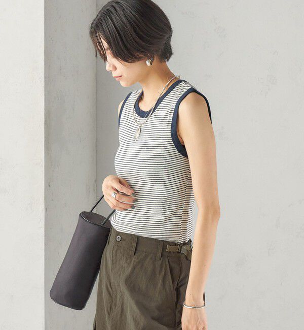 SHIPS for women「【SHIPS別注】miller: ノースリーブ ボーダー カットソー」|タンクトップ|