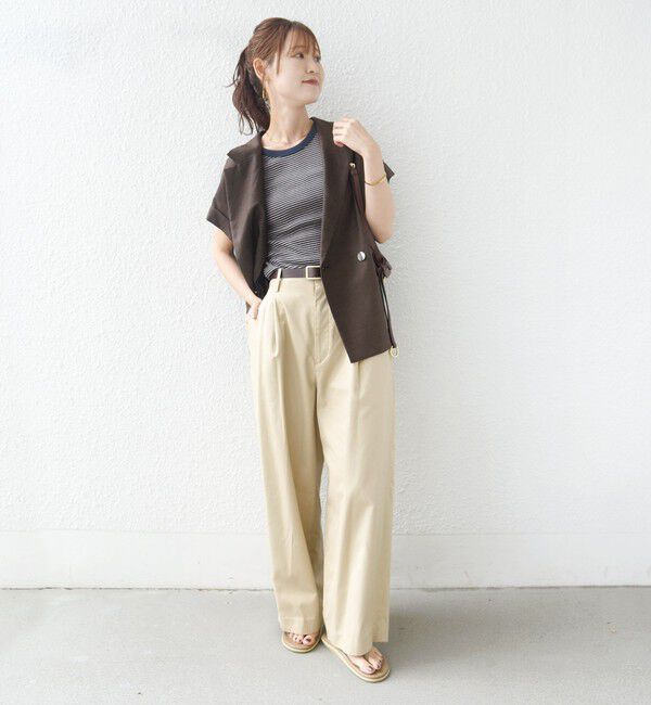 SHIPS for women「【SHIPS別注】miller: ノースリーブ ボーダー カットソー」|タンクトップ|