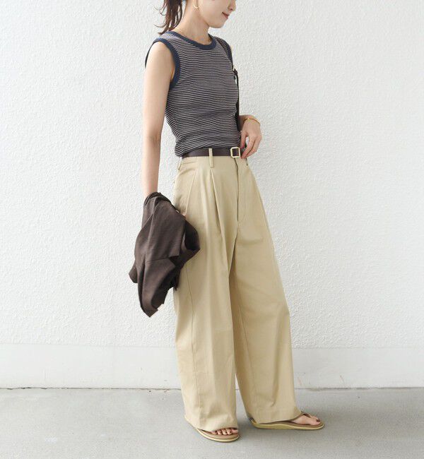 SHIPS for women「【SHIPS別注】miller: ノースリーブ ボーダー カットソー」|タンクトップ|