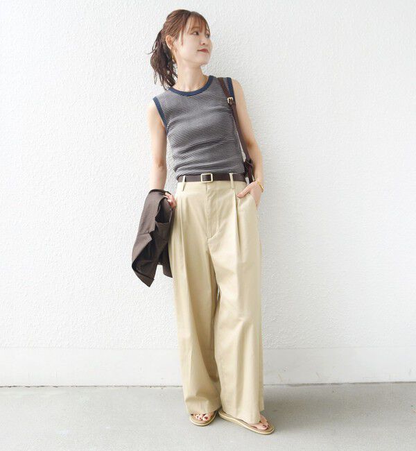 SHIPS for women「【SHIPS別注】miller: ノースリーブ ボーダー カットソー」|タンクトップ|