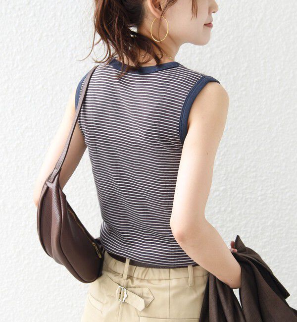 SHIPS for women「【SHIPS別注】miller: ノースリーブ ボーダー カットソー」|タンクトップ|