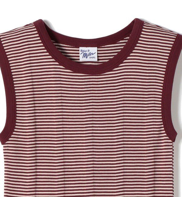 SHIPS for women「【SHIPS別注】miller: ノースリーブ ボーダー カットソー」|タンクトップ|