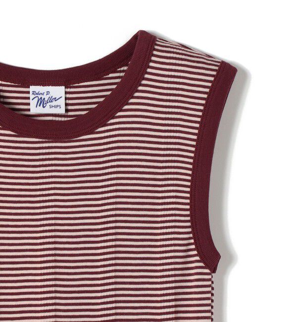 SHIPS for women「【SHIPS別注】miller: ノースリーブ ボーダー カットソー」|タンクトップ|