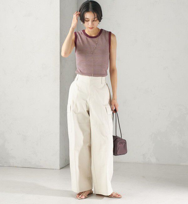 SHIPS for women「【SHIPS別注】miller: ノースリーブ ボーダー カットソー」|タンクトップ|