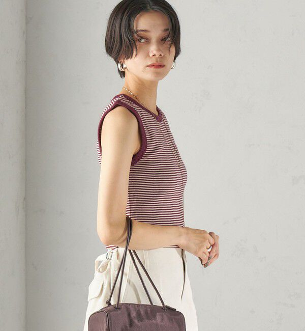 SHIPS for women「【SHIPS別注】miller: ノースリーブ ボーダー カットソー」|タンクトップ|