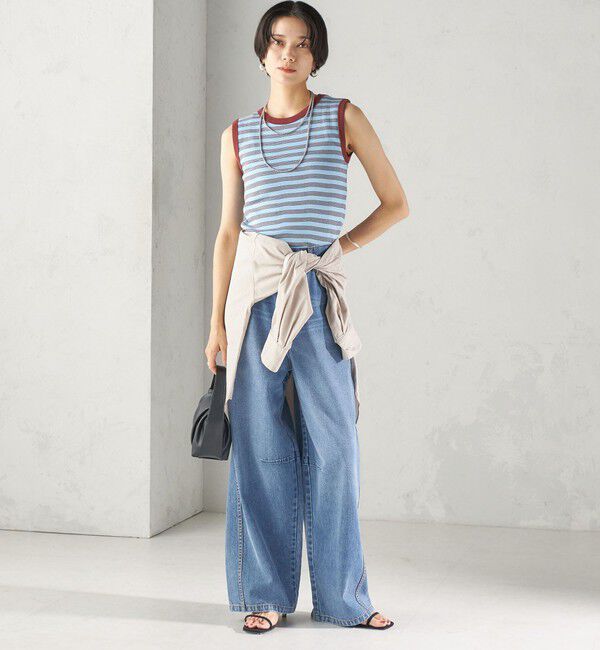 SHIPS for women「【SHIPS別注】miller: ノースリーブ ボーダー カットソー」|タンクトップ|