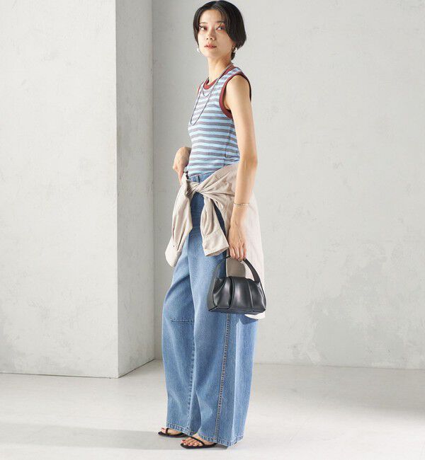SHIPS for women「【SHIPS別注】miller: ノースリーブ ボーダー カットソー」|タンクトップ|