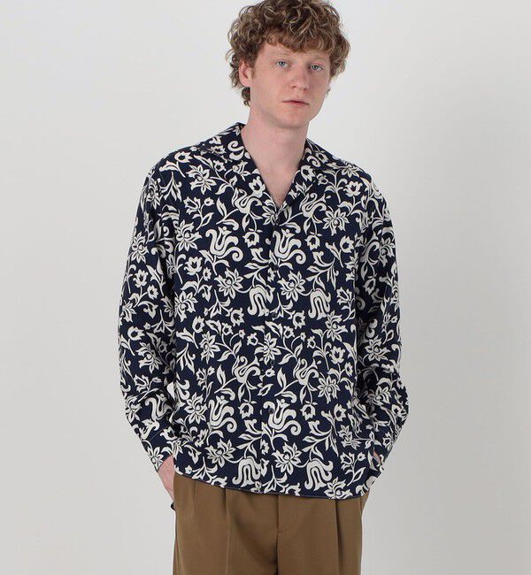 TOMORROWLAND BUYING WEAR「ERRICO FORMICOLA セルロースプリント オープンカラー ロングスリーブシャツ」|シャツ・ブラウス|