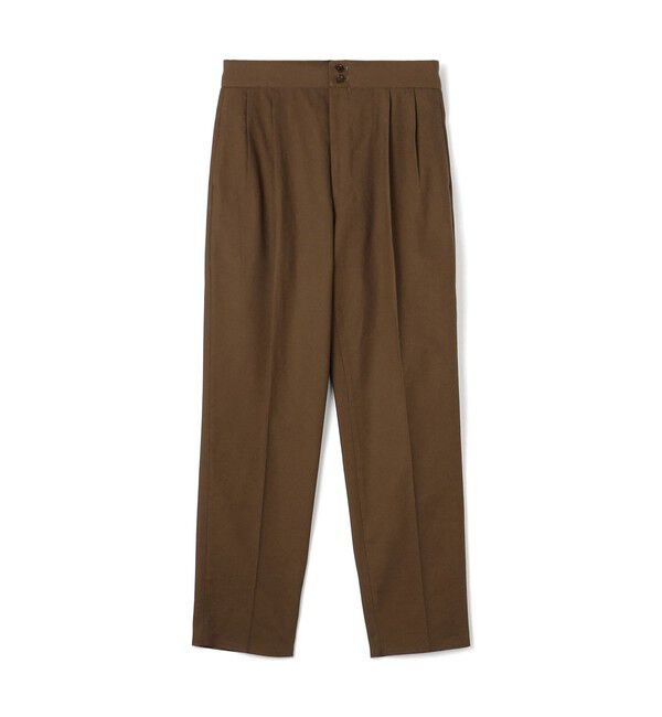 TOMORROWLAND MENS「コットンカルゼ バックグルカ ペグトップパンツ SOLBIATI」|スラックス|47 ブラウン