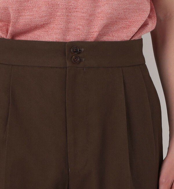 TOMORROWLAND MENS「コットンカルゼ バックグルカ ペグトップパンツ SOLBIATI」|スラックス|