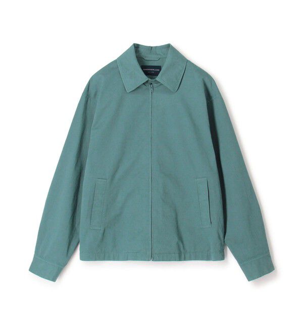 TOMORROWLAND MENS「コットンツイル ジップアップブルゾン SONDRIO」|ブルゾン・スタジャン|65 ブルーグリーン