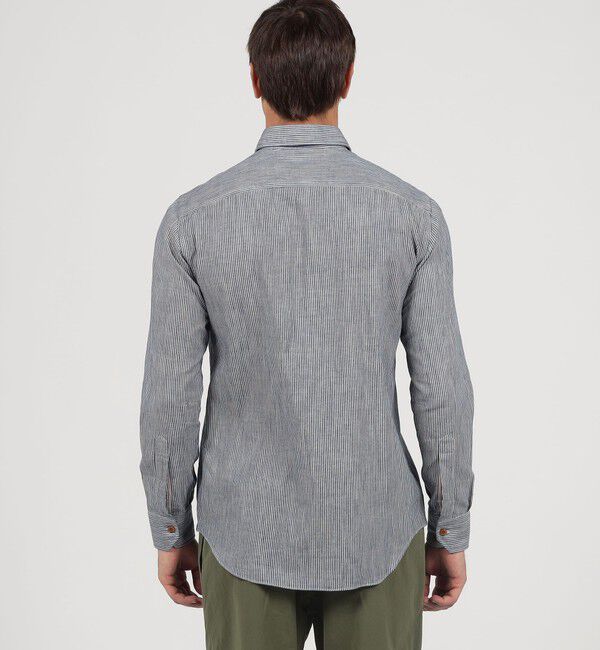 TOMORROWLAND BUYING WEAR「Salvatore Piccolo コットンヒッコリーストライプ ロングスリーブシャツ」|シャツ・ブラウス|