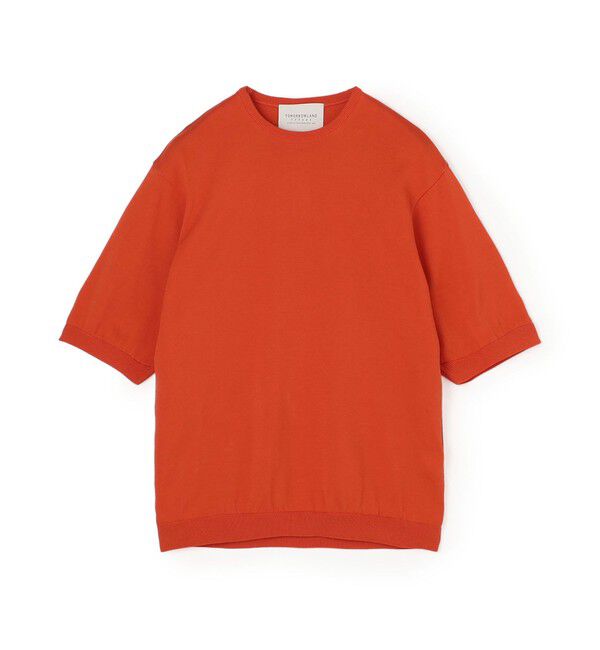 TOMORROWLAND MENS「TOMORROWLAND tricot コットンニットTシャツ」|ニット・セーター|27 オレンジ