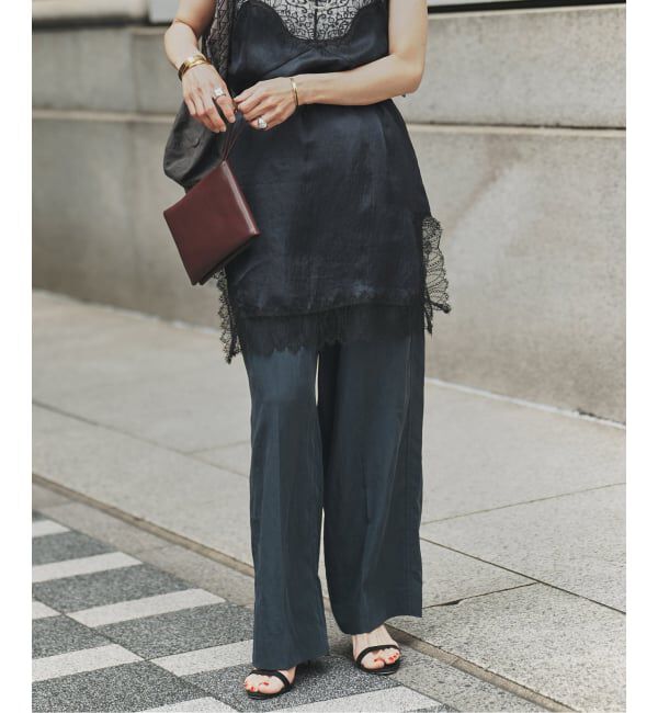 VERMEIL par iena「Dry Poplin イージーパンツ」|その他|ネイビー