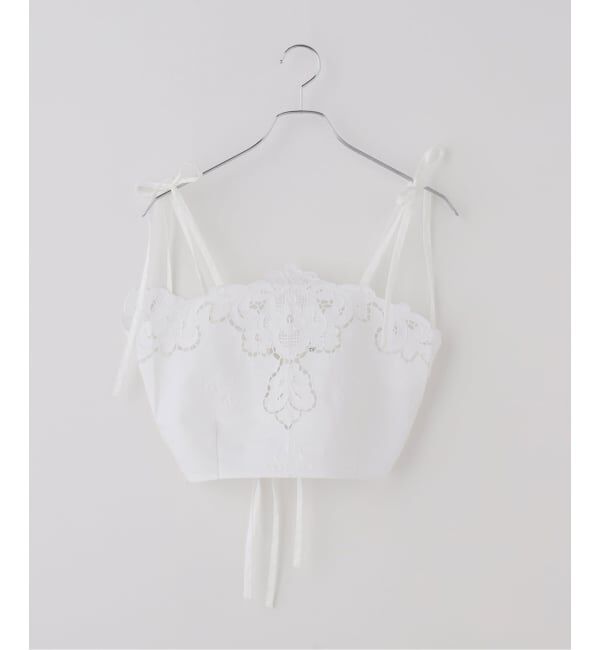 IENA「Heriter/エリテ cutwork bustier シャツ H0-00-3085」|シャツ・ブラウス|ホワイト