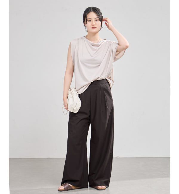 IENA「《接触冷感/防シワ》Cool touchイージースラックス」|スラックス|