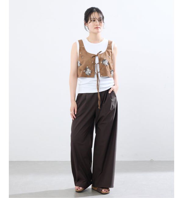 IENA「《接触冷感/防シワ》Cool touchイージースラックス」|スラックス|