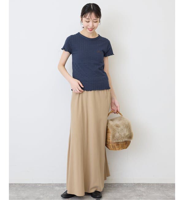 SLOBE IENA「アイレットリブ 刺しゅうTEE」|Tシャツ・カットソー|