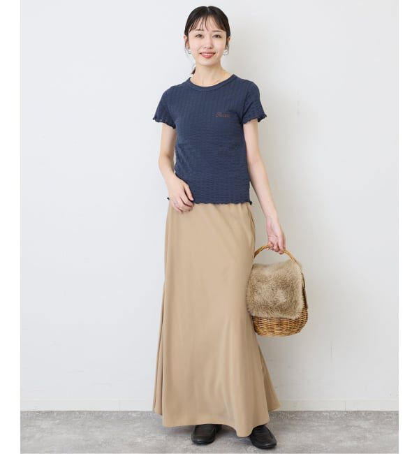 SLOBE IENA「アイレットリブ 刺しゅうTEE」|Tシャツ・カットソー|