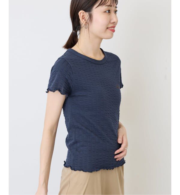 SLOBE IENA「アイレットリブ 刺しゅうTEE」|Tシャツ・カットソー|