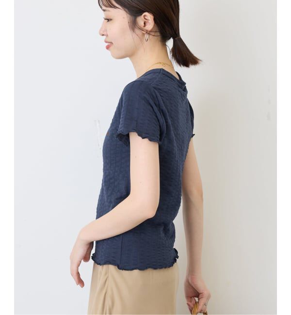 SLOBE IENA「アイレットリブ 刺しゅうTEE」|Tシャツ・カットソー|
