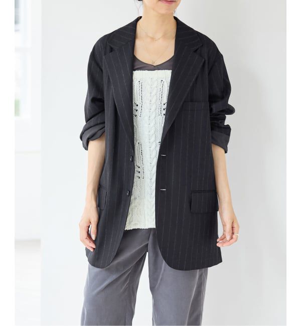 IENA「《予約》COUTURE D'ADAM/クチュールドアダム 別注 CashmereBlendStripe JK 26AW-013」|その他|