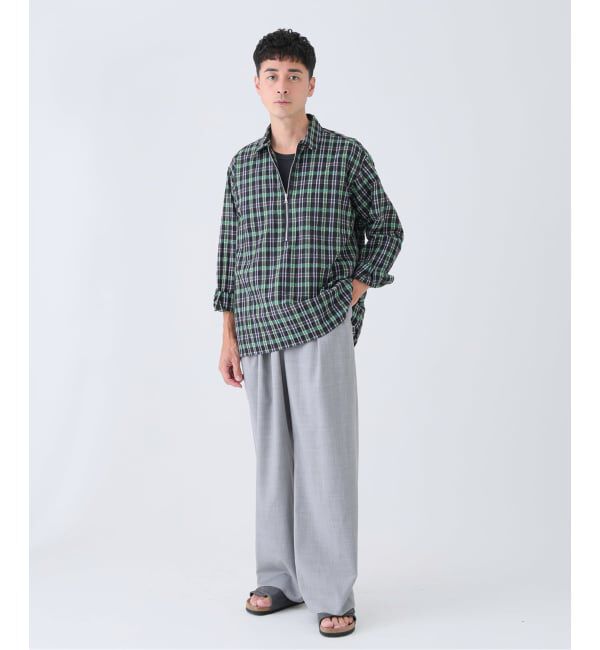 EDIFICE「Quarter-ZIP シアー シャツ」|シャツ・ブラウス|