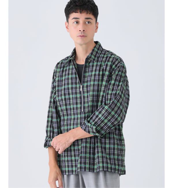 EDIFICE「Quarter-ZIP シアー シャツ」|シャツ・ブラウス|