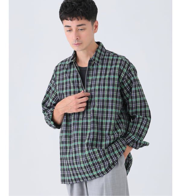 EDIFICE「Quarter-ZIP シアー シャツ」|シャツ・ブラウス|