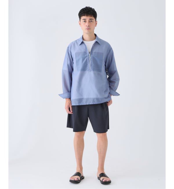 EDIFICE「Quarter-ZIP シアー シャツ」|シャツ・ブラウス|