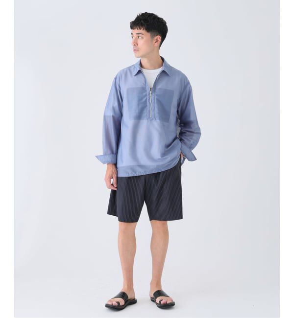 EDIFICE「Quarter-ZIP シアー シャツ」|シャツ・ブラウス|