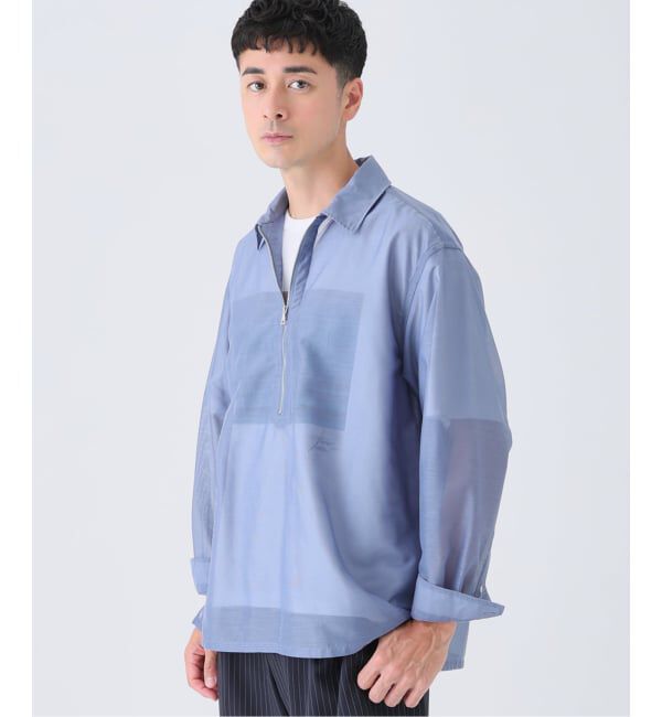 EDIFICE「Quarter-ZIP シアー シャツ」|シャツ・ブラウス|