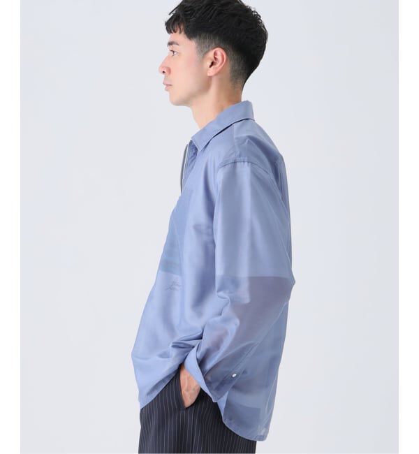 EDIFICE「Quarter-ZIP シアー シャツ」|シャツ・ブラウス|