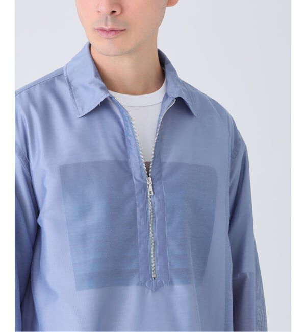 EDIFICE「Quarter-ZIP シアー シャツ」|シャツ・ブラウス|