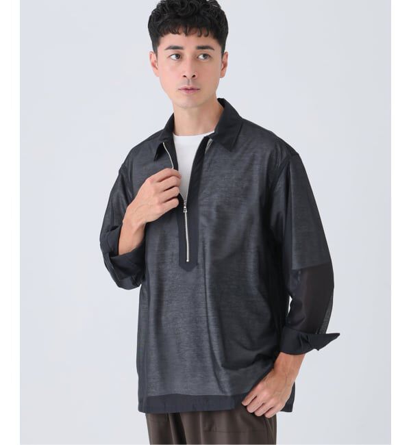 EDIFICE「Quarter-ZIP シアー シャツ」|シャツ・ブラウス|