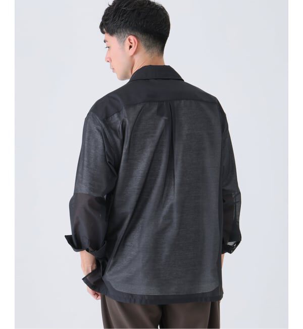 EDIFICE「Quarter-ZIP シアー シャツ」|シャツ・ブラウス|