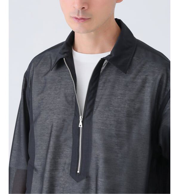 EDIFICE「Quarter-ZIP シアー シャツ」|シャツ・ブラウス|