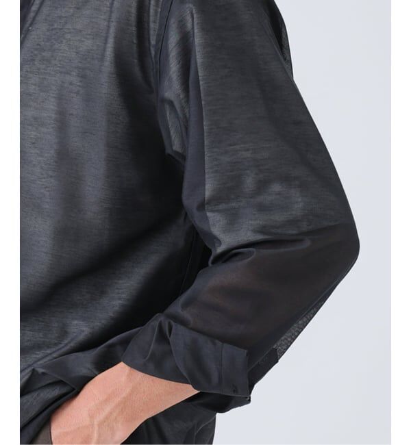 EDIFICE「Quarter-ZIP シアー シャツ」|シャツ・ブラウス|
