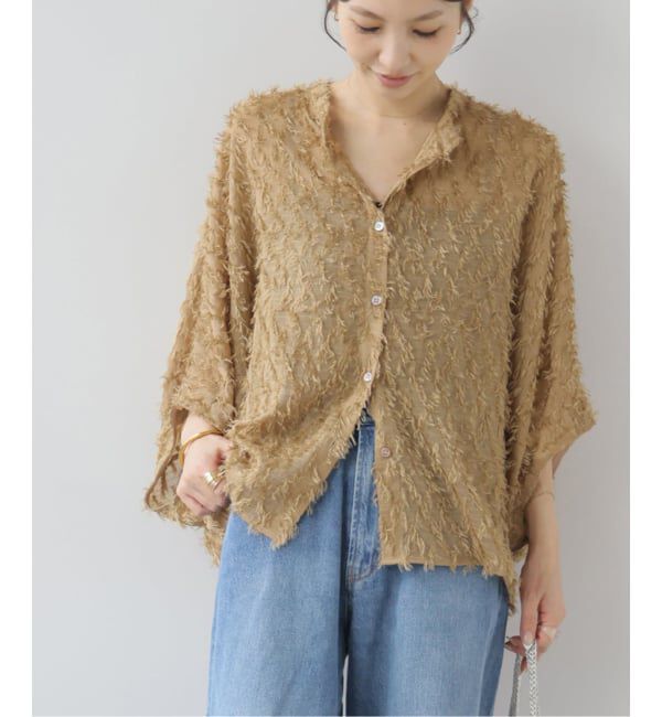 JOURNAL STANDARD relume「シアーカットジャガードポンチョシャツ」|シャツ・ブラウス|ベージュ