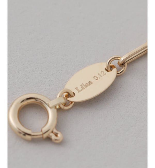 Lilas by Spick&Span「ダブルホールダイヤペーパークリップチェーンネックレス K18」|ネックレス|