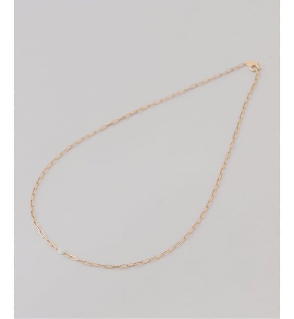 Lilas by Spick&Span「ダブルホールダイヤペーパークリップチェーンネックレス K18」|ネックレス|
