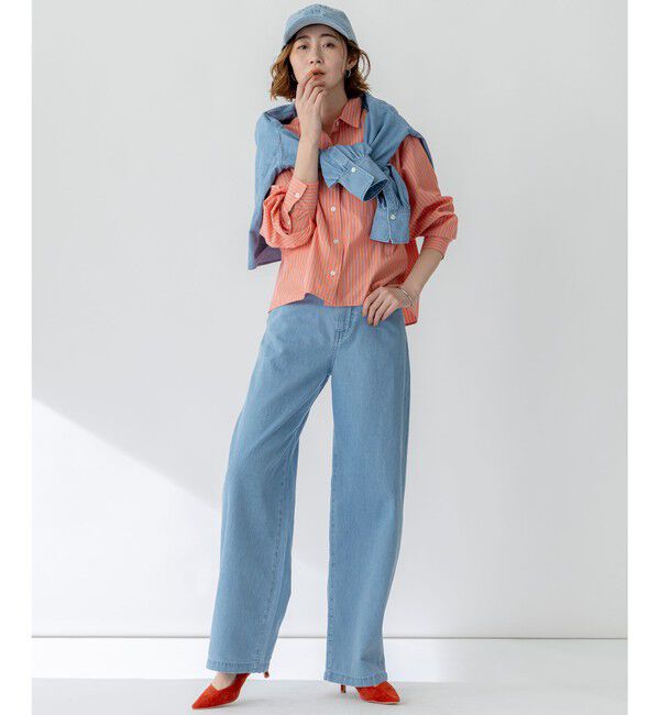 23区「【洗える】CANCLINI クロップド テントライン シャツ」|シャツ・ブラウス|