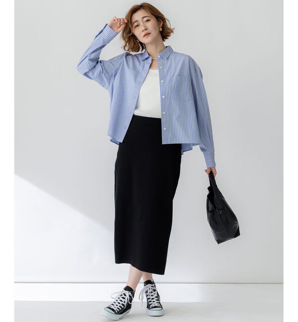23区「【洗える】CANCLINI クロップド テントライン シャツ」|シャツ・ブラウス|