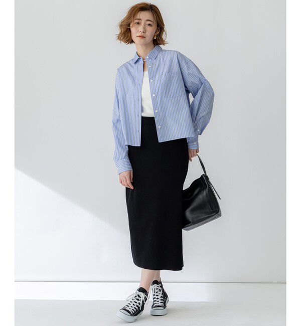 23区「【洗える】CANCLINI クロップド テントライン シャツ」|シャツ・ブラウス|