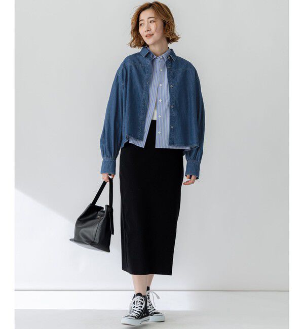 23区「【洗える】CANCLINI クロップド テントライン シャツ」|シャツ・ブラウス|
