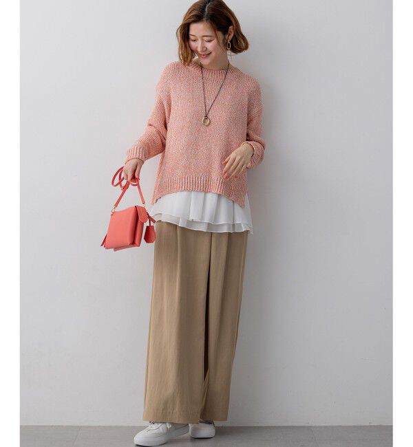 23区「【VERY・CLASSY.掲載】ドレープツイル アシンメトリー ワイド パンツ」|その他|