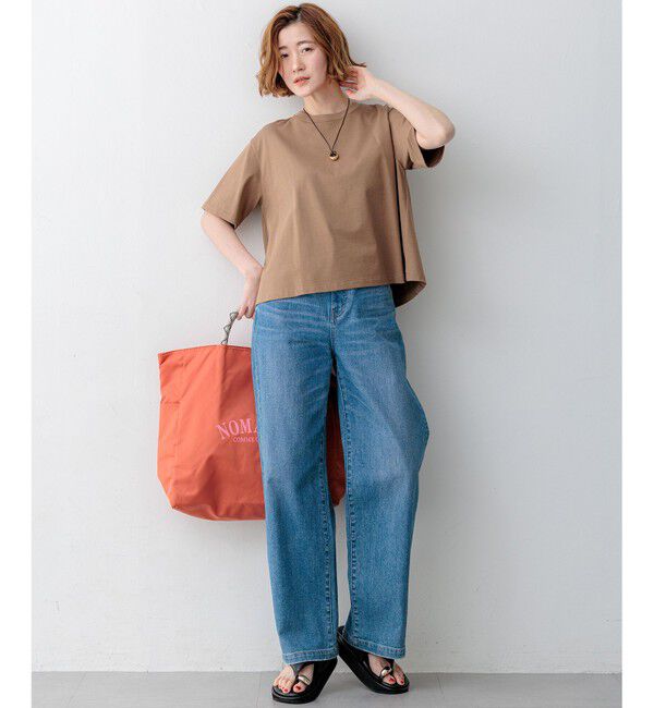 23区「スビンギザコットン フレア Tシャツ」|Tシャツ・カットソー|